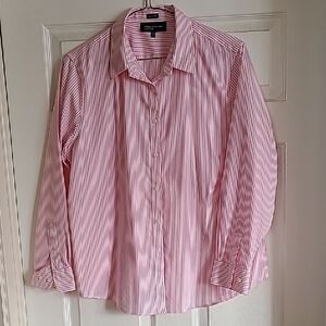 Women's Jones New York Pink Striped Shirt
